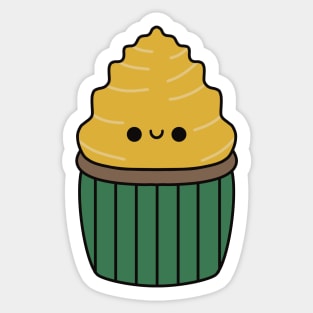 Cute Banana Cupcake - Kawaii Cupcake Sticker